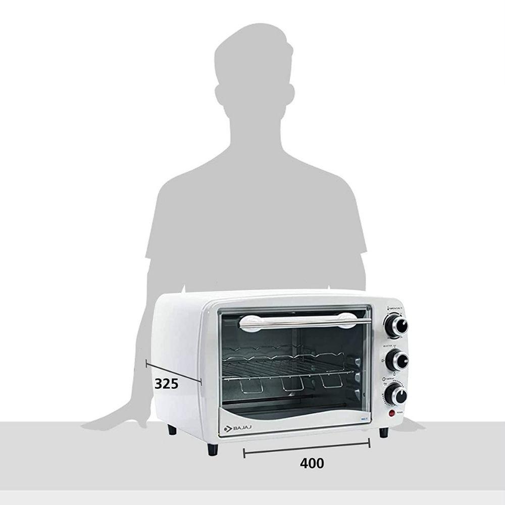 Bajaj Majesty 1603 T Oven Toaster Griller (OTG) with Stainless Steel Body, White, 16L