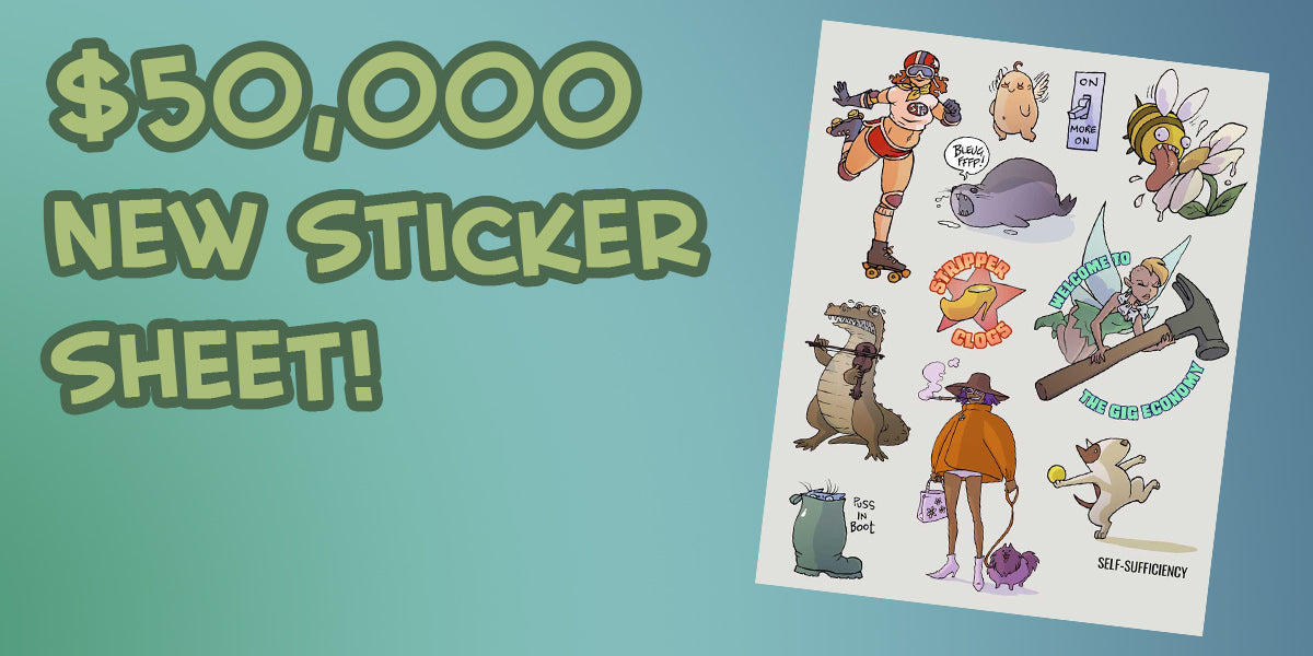 $50,000 strech goal - new sticker sheet