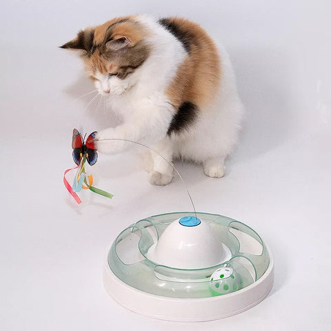 Cat toy spinning butterfly machine