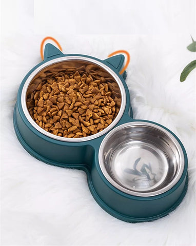 Mat- och vattenskål för hund och katt