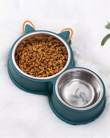 Food and water bowl for dog and cat