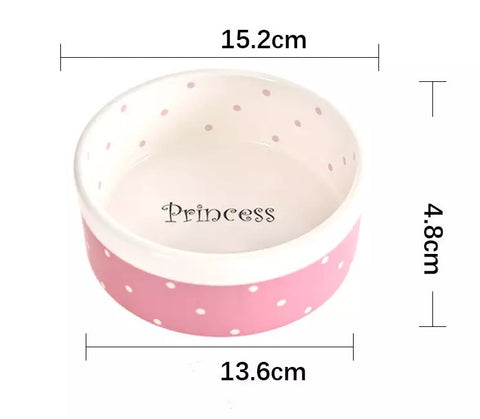 Porcelain food bowl and water bowl for dog and cat
