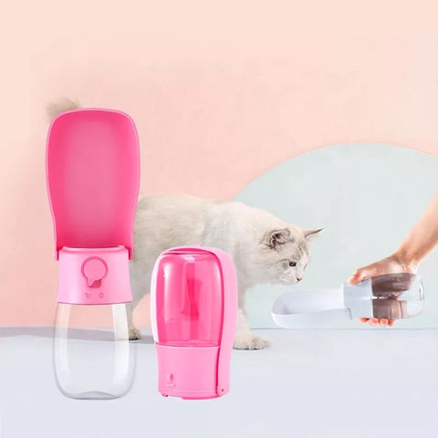 Small portable water bottle for dogs and cats