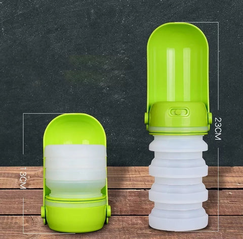 Expandable water bottle for dog and cat