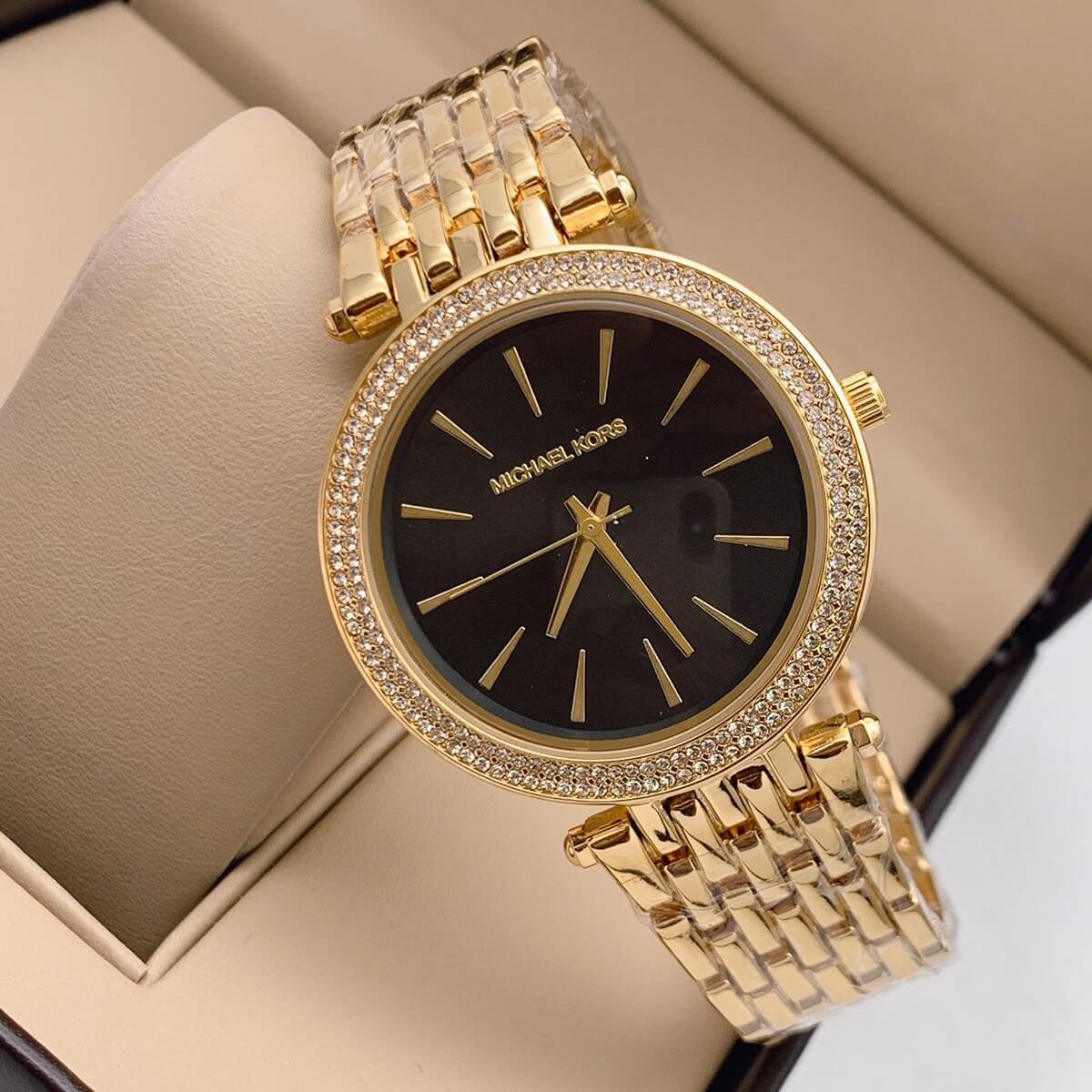 michael kors gold watch black face