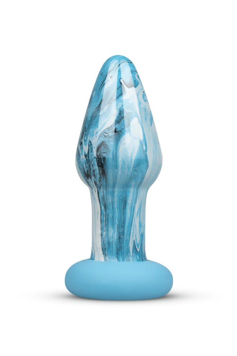 Plug anal en verre design bleu Ocean Curl - Gildo – Only Love