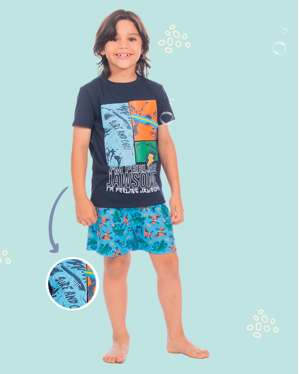 Pijama nino short + camiseta Cool & Dry