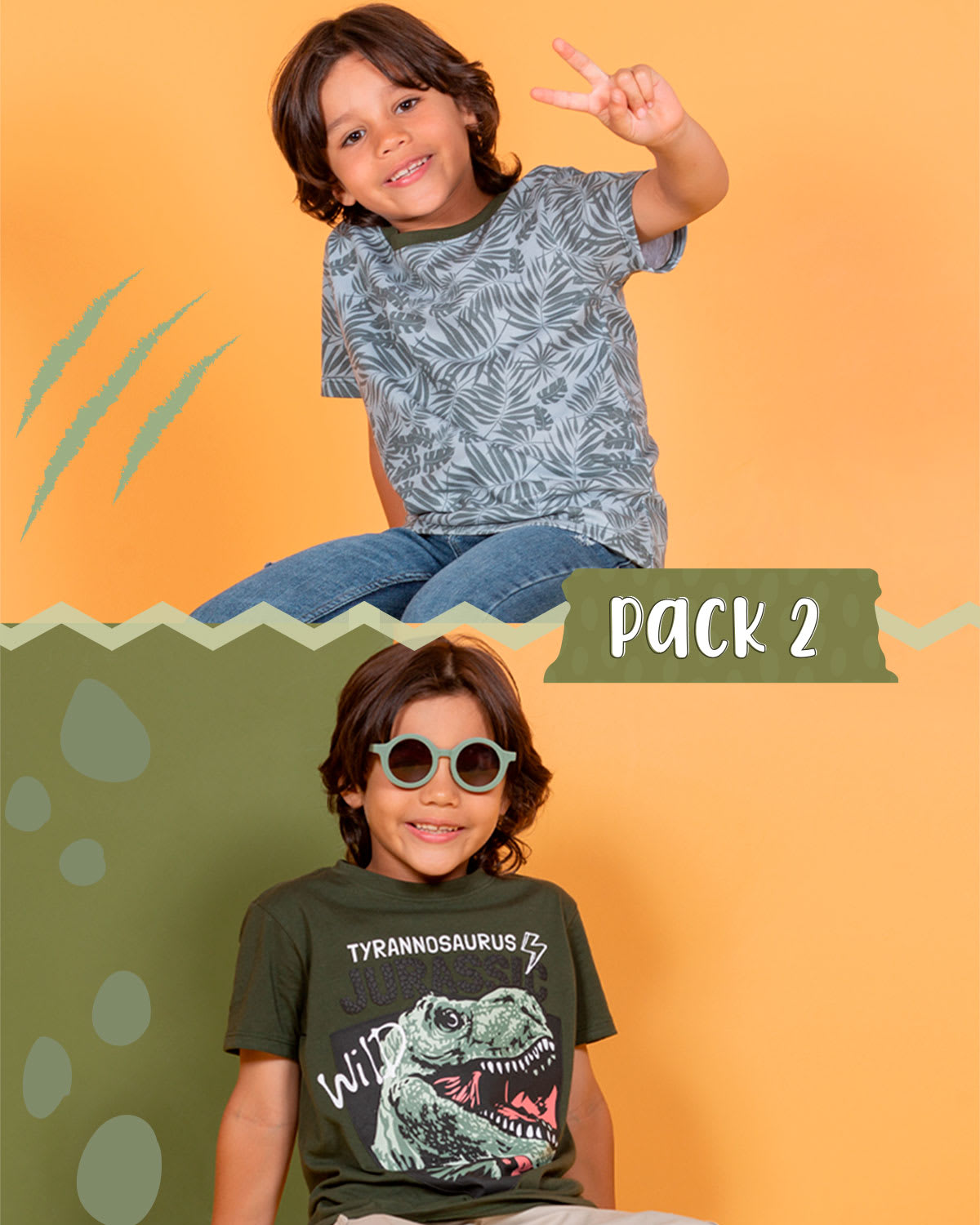 Pack X2 camisetas manga corta nino Cool & Dry