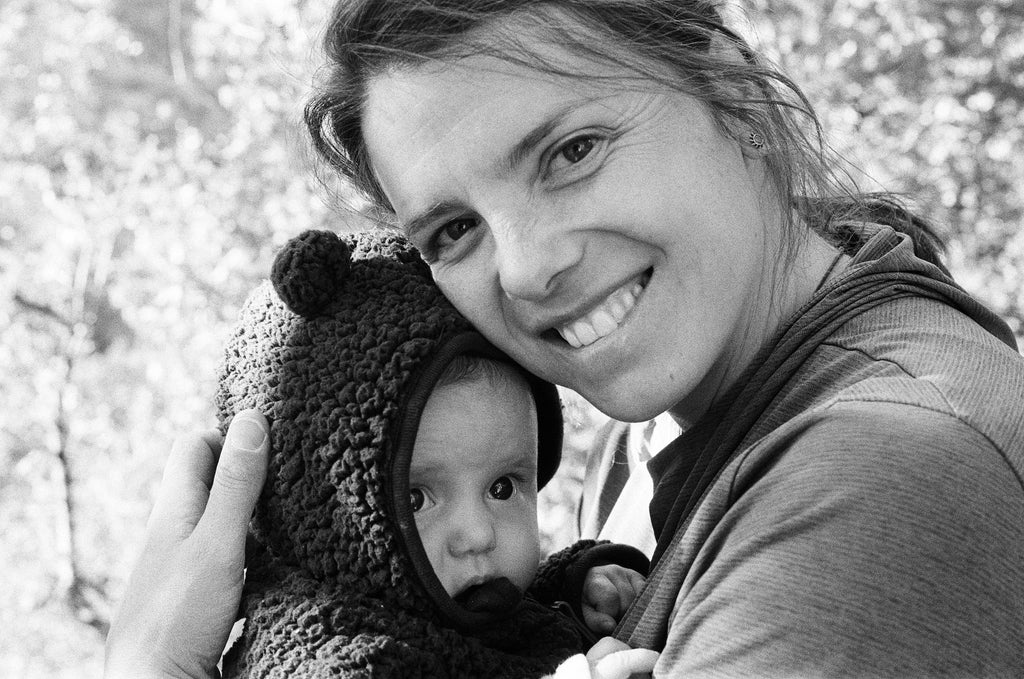 Nina Caprez and her little daughter