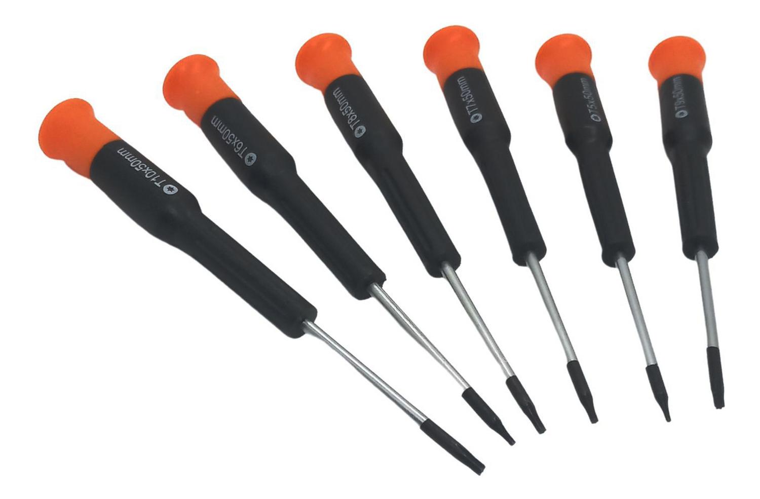 Kit Herramientas Desatornilladores Torque Estrella 6 Piezas Negro / Tamaño Único