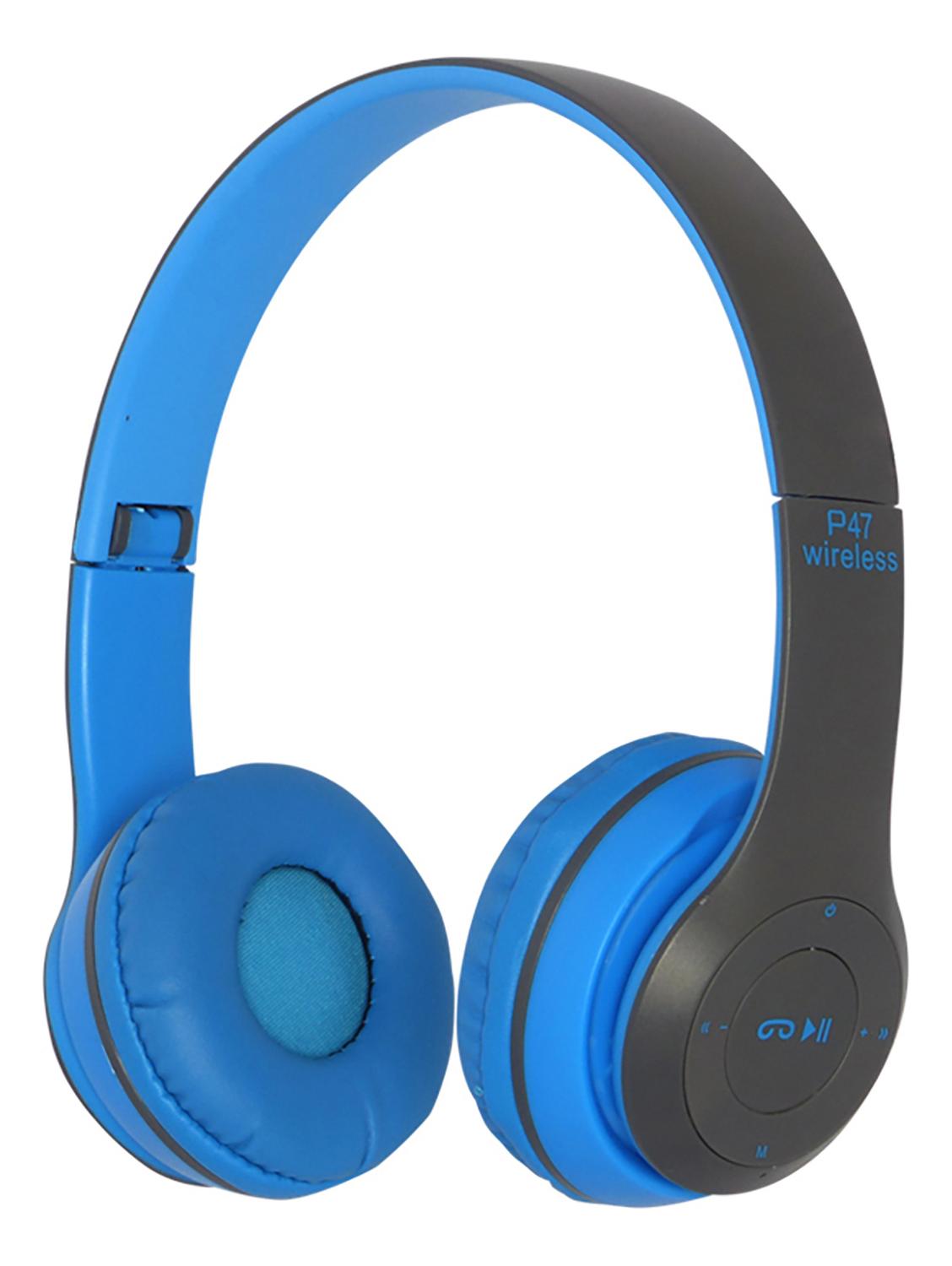 Audífonos Bluetooth Recargable Micrófono FM/TF Celeste Celeste / Tamaño Único