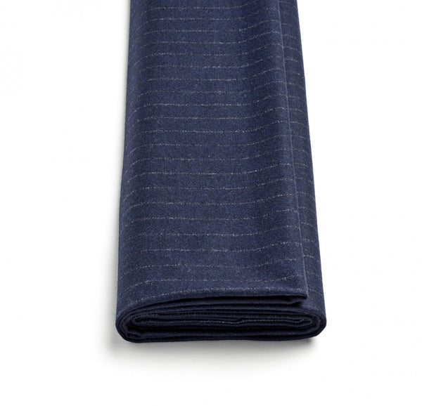 HF21 : Navy Wide Chalk Stripe Flannel – Fox Brothers & Co Ltd