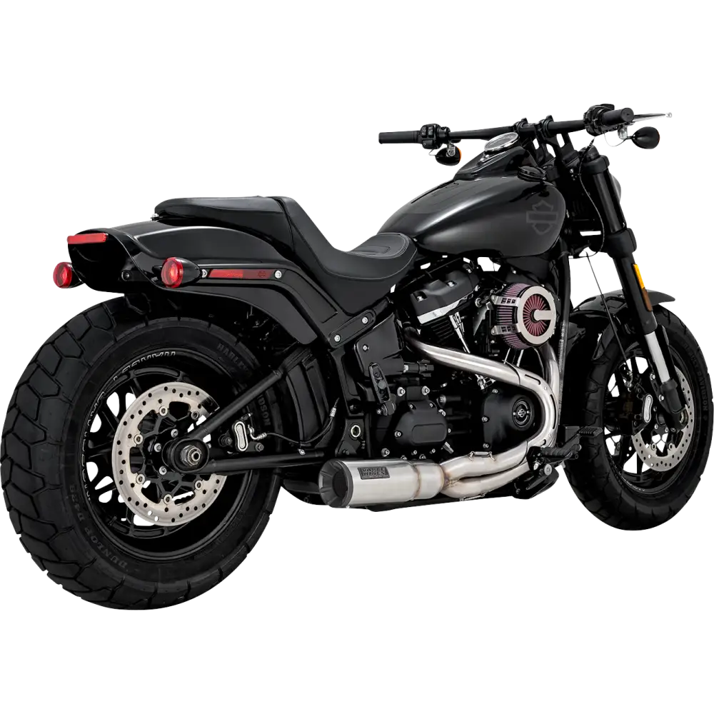 VANCE & HINES 2 into 1 Hi Output Short Exhaust System   Stainless Steel   Brushed 27331
