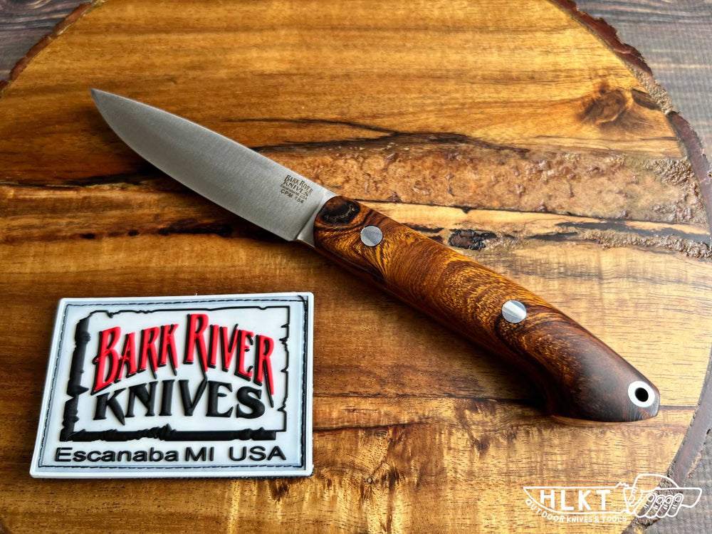 BARK RIVER KNIVES GUNNY CPM-3V Ocean Blue Maple Burl – HLKT