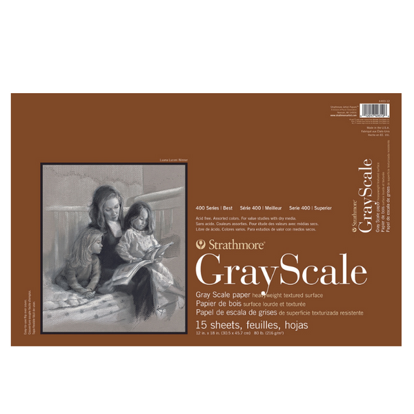 Strathmore 400 Series Grey Scale Pad (15S) (216 GSM) (30.5x45.72cm)