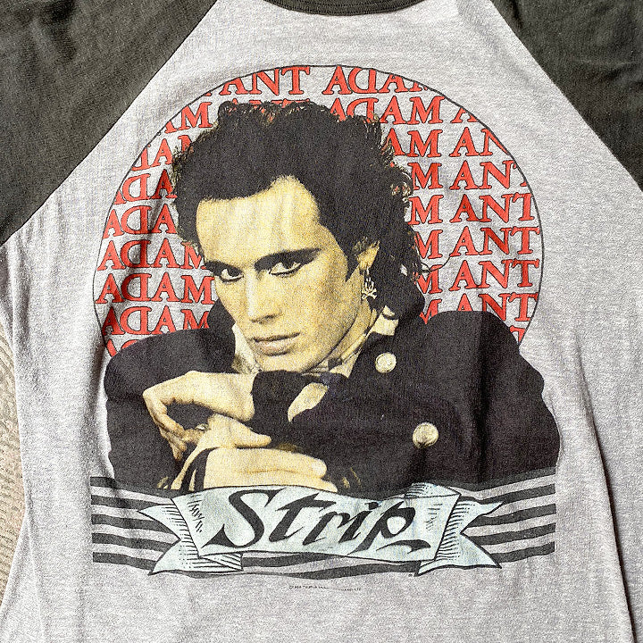 80 S Adam Ant アダム アント Strip ツアー ラグランtシャツ コピーライト入り Laboratory Berberjin R