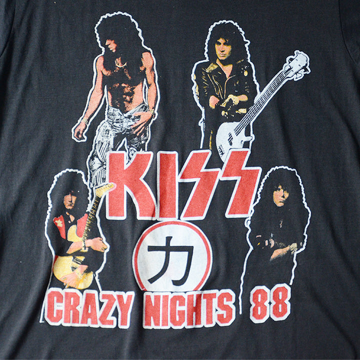 KISS キッスバンドt 80s ビンテージ 力 CRAZYNIGHTS 88 - Tシャツ