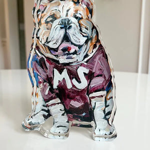 Mississippi Acrylic Bulldog - Ultimate Gifts MS