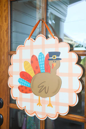 Patch the Turkey Scalloped Doorhanger - Ultimate Gifts MS