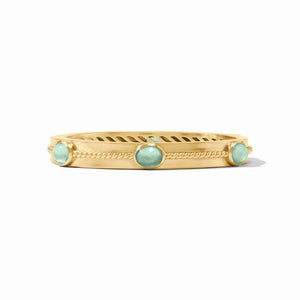 Nassau Stone Hinge Bangle Iridescent Aquamarine Blue - Ultimate Gifts MS