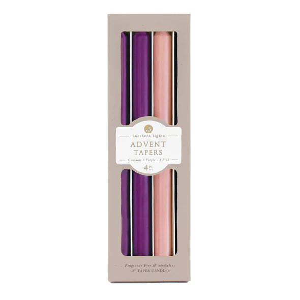 Advent Candles 4pk 12" Taper