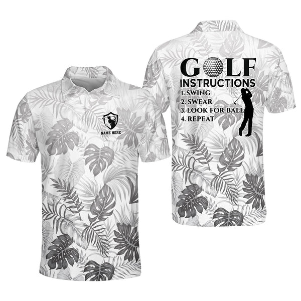 Personalized 3D Funny Golf Polo Shirts for Men, Short Sleeve Polo Dry ...