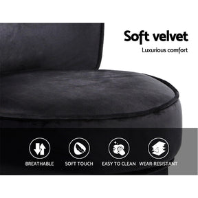 artiss velvet vanity stool