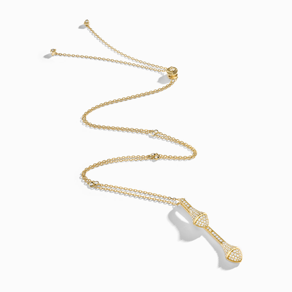 Cleo Long Chain Diamond Drop Pendant Necklace – Marli New York