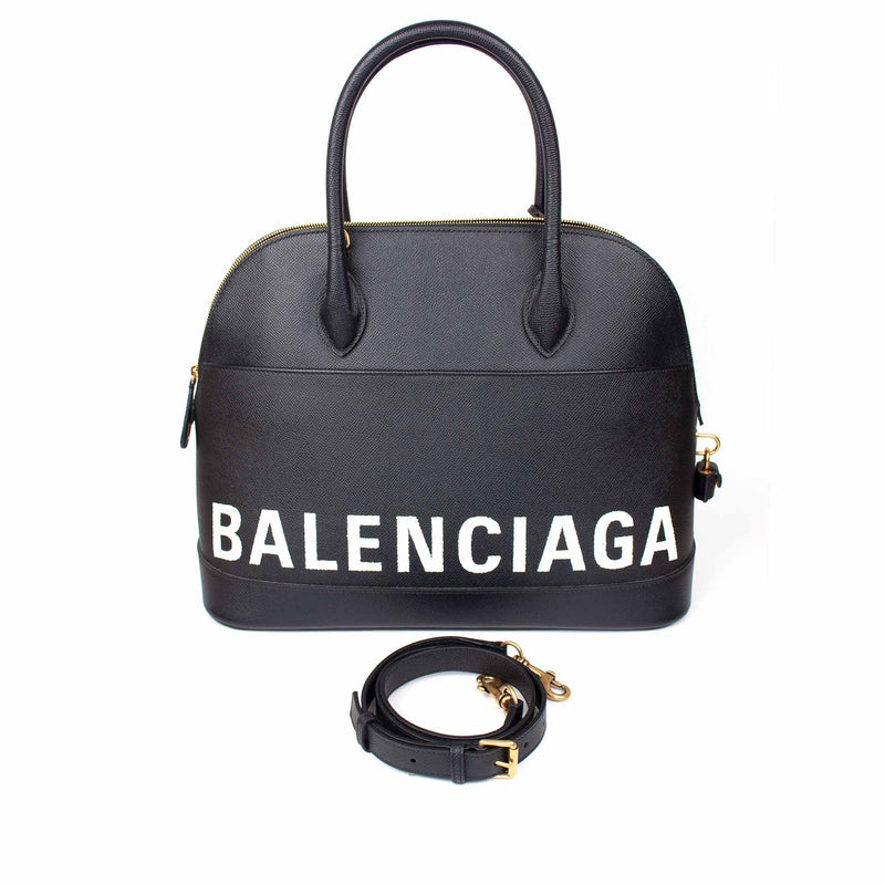 Balenciaga Ville Small Leather Handbag in Black  Lyst