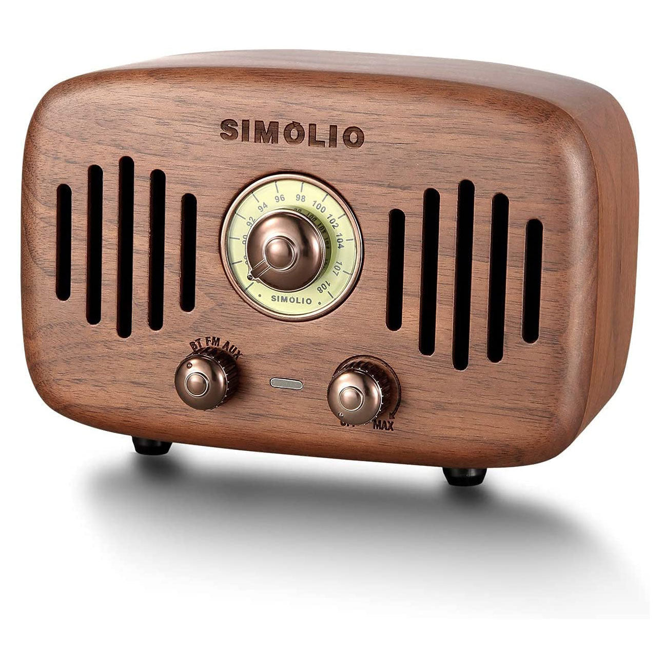 Keel Kwalificatie Diakritisch SIMOLIO Stereo Wooden Retro Vintage Bluetooth Speakers FM Radio – Simolio  Electronics