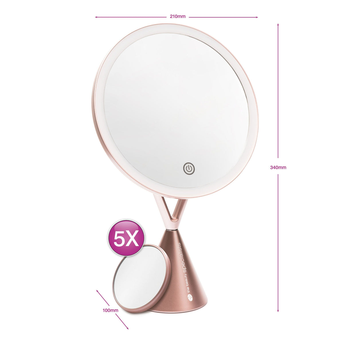 rundvlees onderwijzen Of anders HD Illuminated Makeup Mirror with 1X and 5X Magnification - Rio the Beauty  Specialists