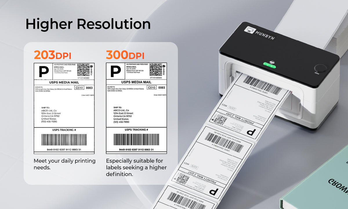 The Thermal Label Printer P941 offers the resolution of 300 DPI.