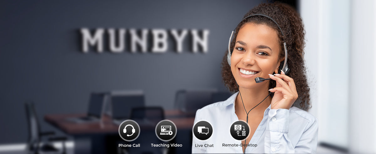 Customers can contact MUNBYN's techinical support through phone, email, or online chat, and receive prompt and satisfactory solutions.