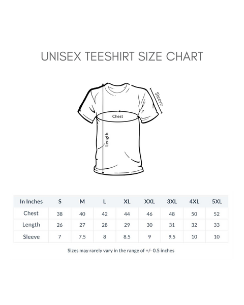 Unisex Tees Size Chart
