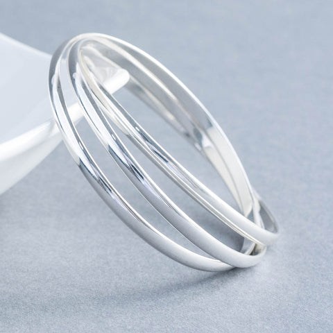 Sterling Silver 4mm Russian Bangles