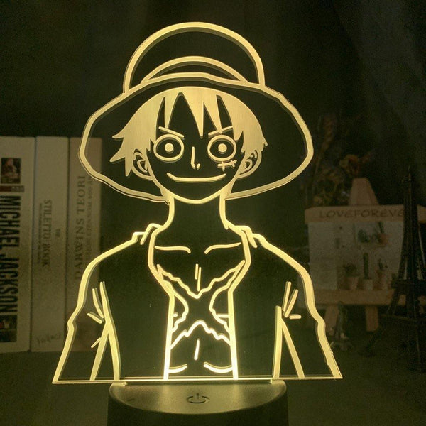  logo One piece, luffy, mugiwara, lampe led