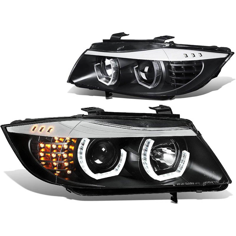 2006-2008 BMW E90 (3-Series) Black/Gray LED DRL Aftermarket