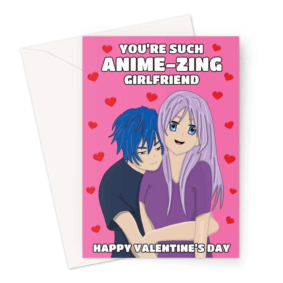 Anime Manga Couple Boyfriend Valentine's Day Card | Zazzle