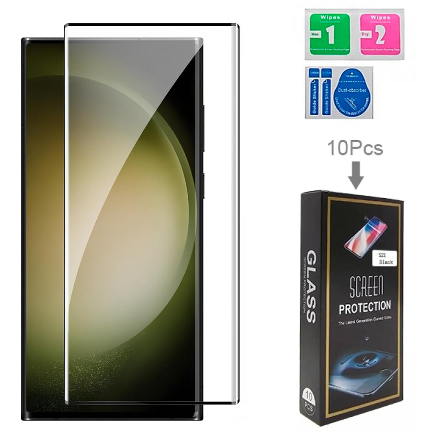 2Pcs Tempered Glass For Samsung Galaxy S24 Ultra HD Protection