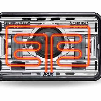 TLED-H11 - 4″ x 6″ Heated LED Projector Headlight – High Beam | 2400 Lumens