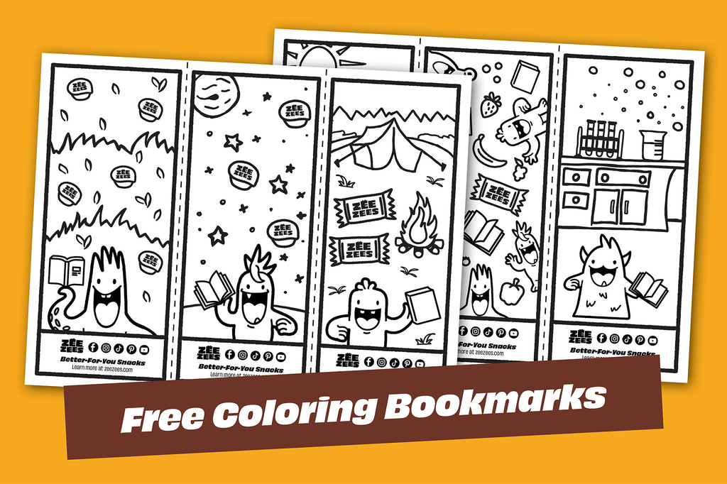 FunZone Zee Zees Coloring Bookmark Free Print-Outs