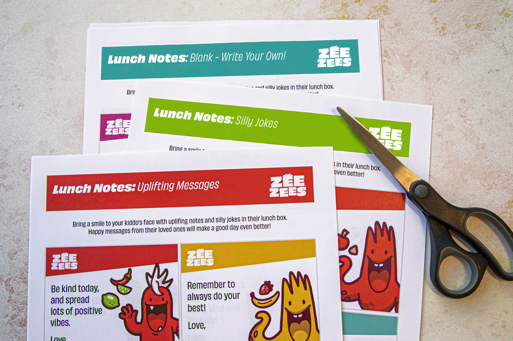 Zee Zees Free Printables - Home Lunch Notes