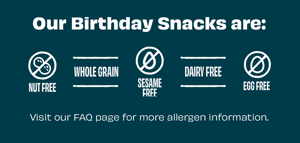 Birthday Cake Snacks, Nut Free, Whole Grain, Sesame Free, Dairy Free, Egg Free
