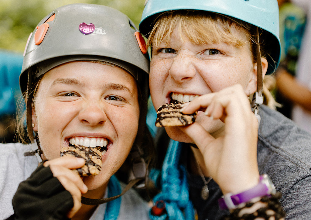 Rock climbing with zee zees campfire s'mores soft baked bar