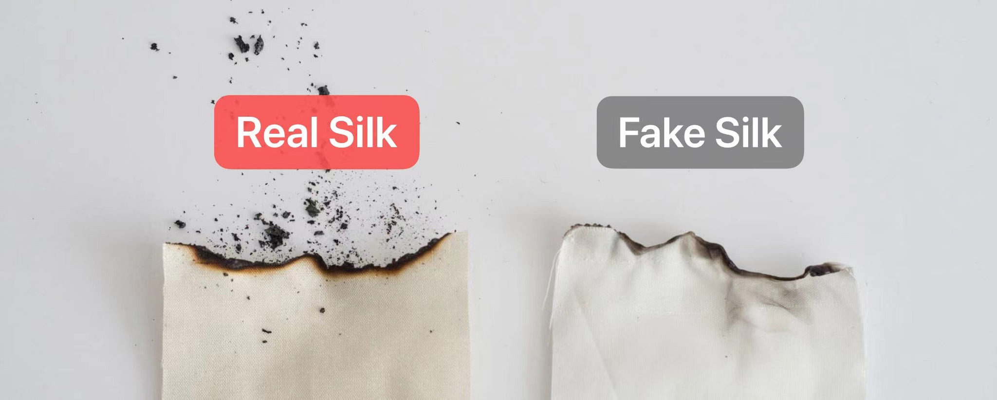 burn test for real silk and fake silk