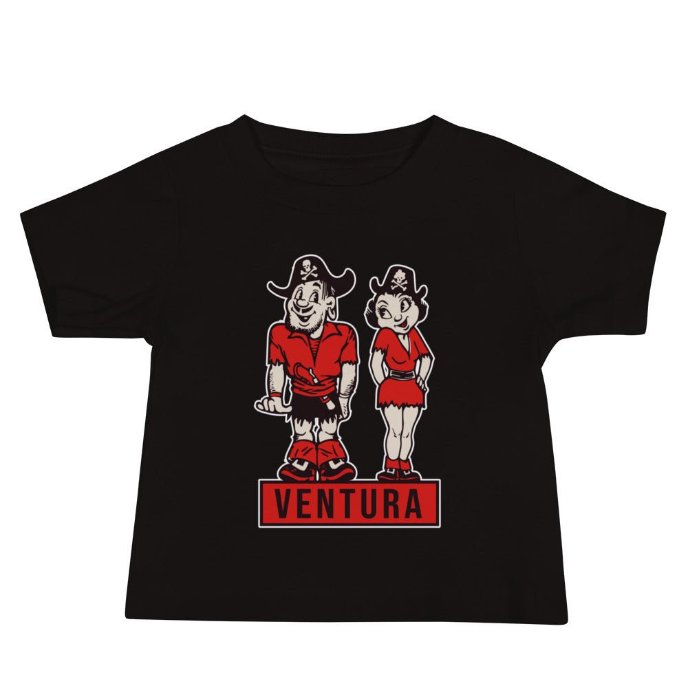 Vintage Ventura College Baby T Shirt - 1950s Pirate Mascot Art