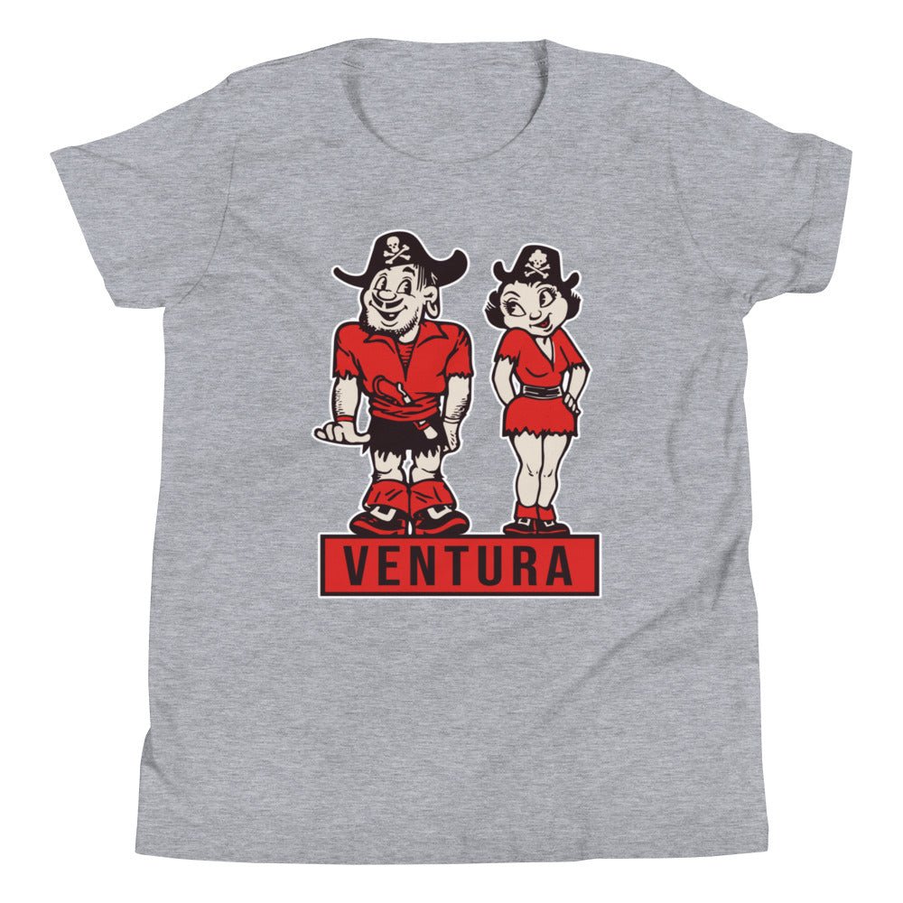 Vintage Ventura College Kids Youth Shirt - 1950s Pirate Mascot Art
