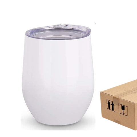 Personalized Wine Tumbler — White Confetti Box