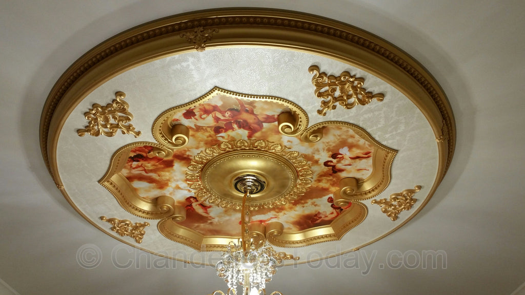 Round Ceiling Medallion Round 023 Chandeliers Today