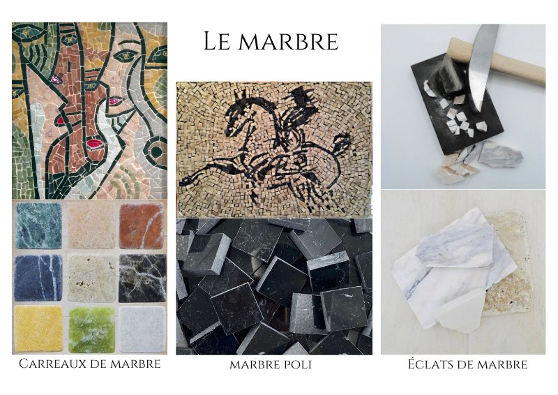 L'infini des matériaux pour la mosaïque : le marbre